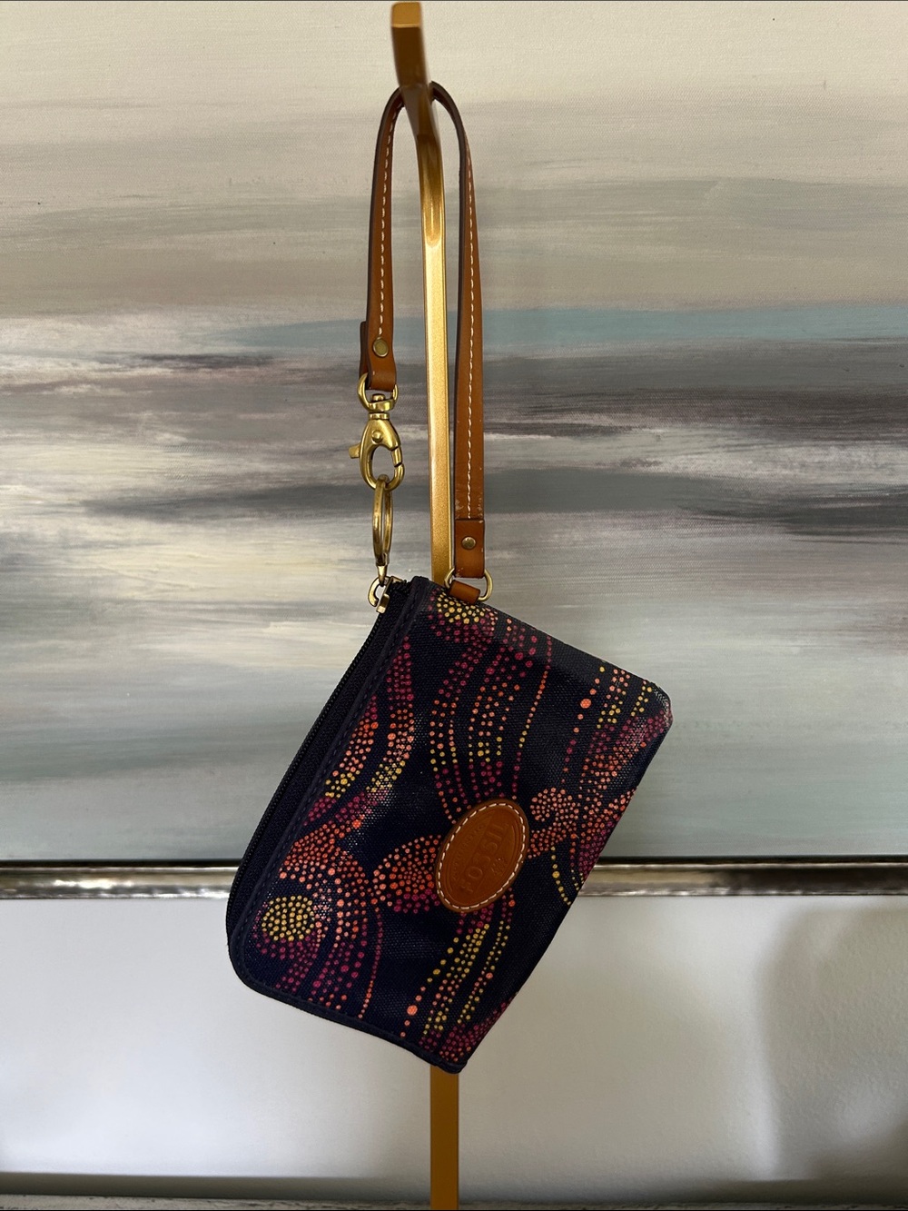 Fossil Key-Per Wristlet “Blue Nights Dots” edition